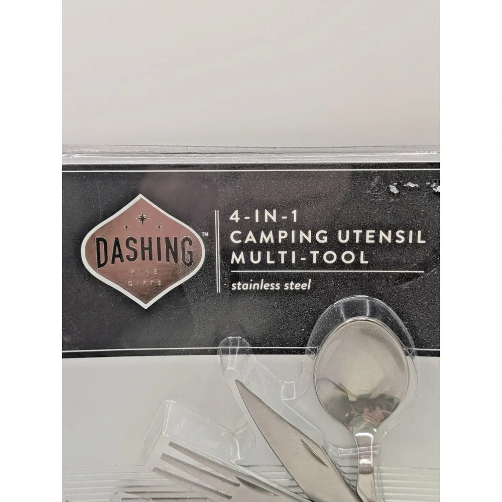 Dashing 4 In 1 Camping Utensil Multi Tool Spoon/ Fork/ Knife/Bottle Opener  NEW